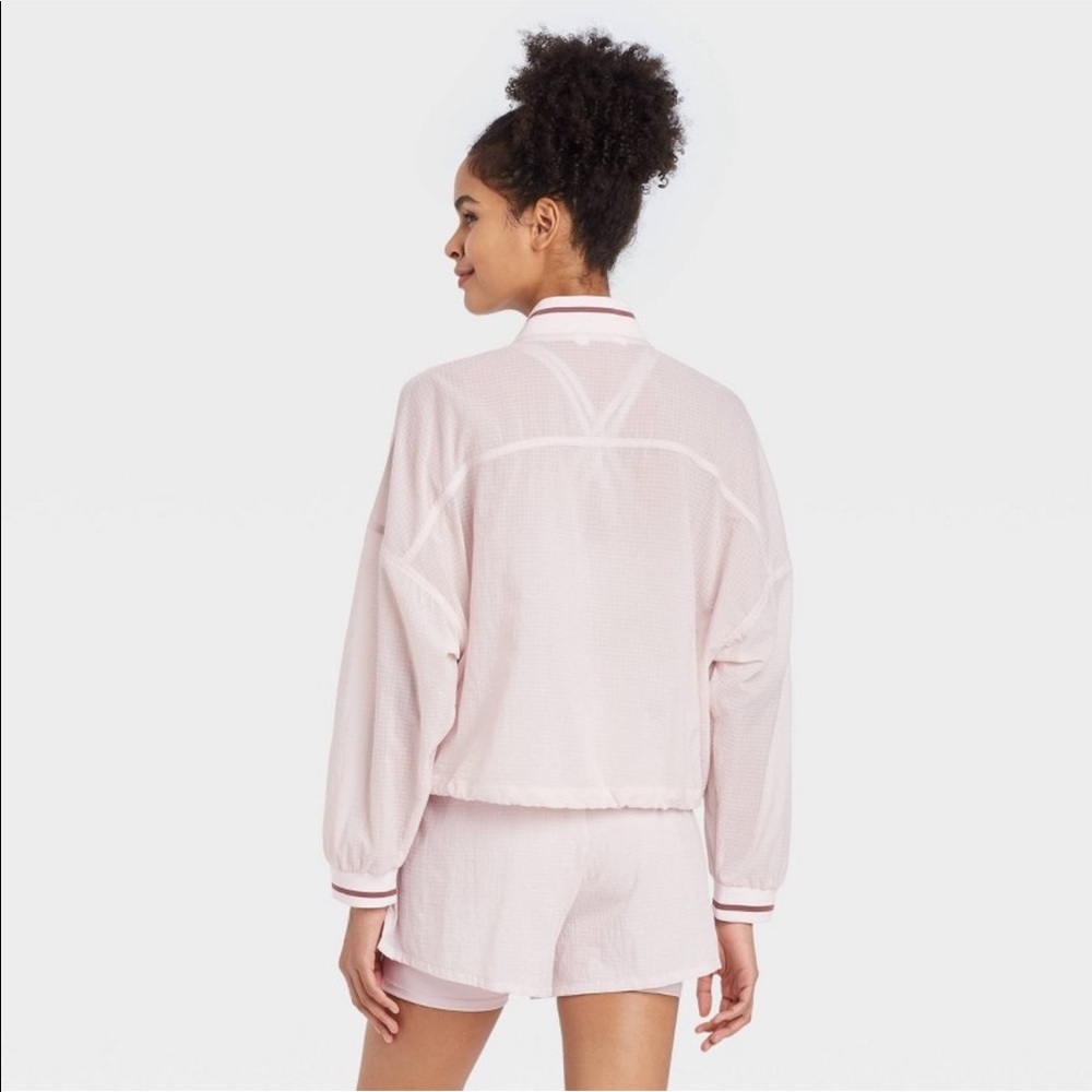 Joy Lab Lilac Cropped Boxy Bomber Jacket - Picture 2 of 9